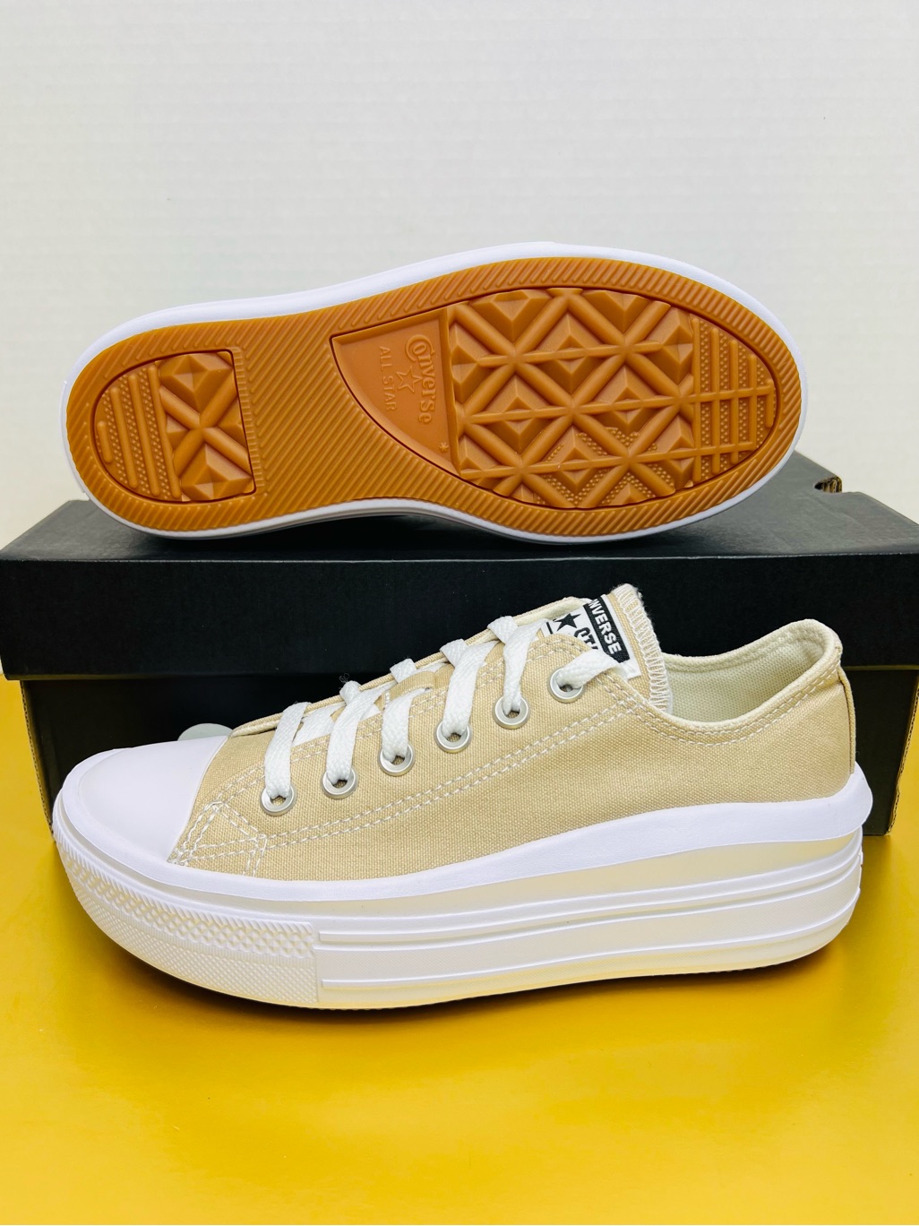 Converse Ctas Move Ox Platform Womens Size 7 “Nutty Granola” A07580c New In Box